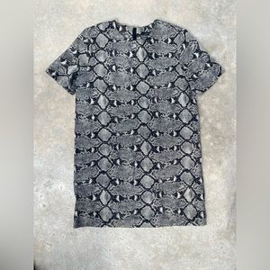 Snakeskin mini dress